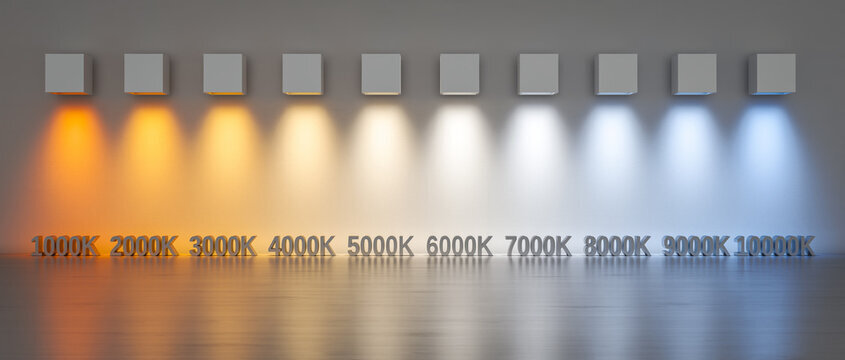 Color Temperature Scale The differences of light colors along the Kelvin color temperature scale